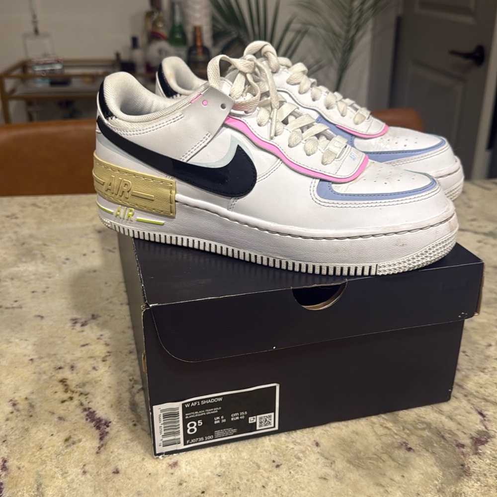 Nike Wmns Air Force 1 Shadow 'White Black Pastel'